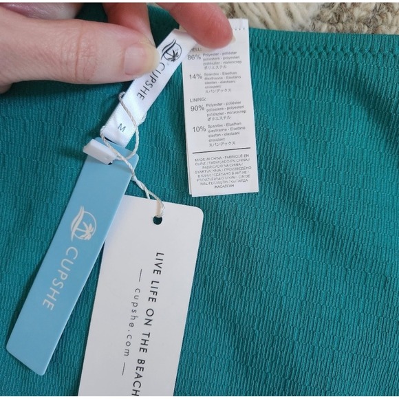 NWT Cupshe Teal High Waisted & Zaful Leopard Bikini Bottoms Bundle Womens Medium - Picture 10 of 11